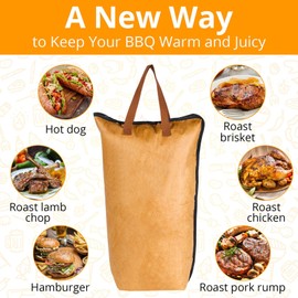BBQ Blanket for Resting Meat Reusable Meat Resting Bag with Wide Mouth for Barbecue Brisket Camping Outdoor 21x15in