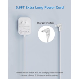 FGIEU Sweeper Charger Compatible with Black + Decker HFS115J10, HFS215J01, HFS215J26QV, HFS413J10, HFS413J18, HFS413J33, BHSB315JF, BHSB320JP Floor Sweeper/Spillbuster Cordless Spill + Spot Cleaner.