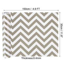 QUARKZMAN Shelf Liners for Kitchen Cabinets 11.8 Inches x 4.9 ft Non-Slip Non-Stick Cabinet Insert Wave Grey