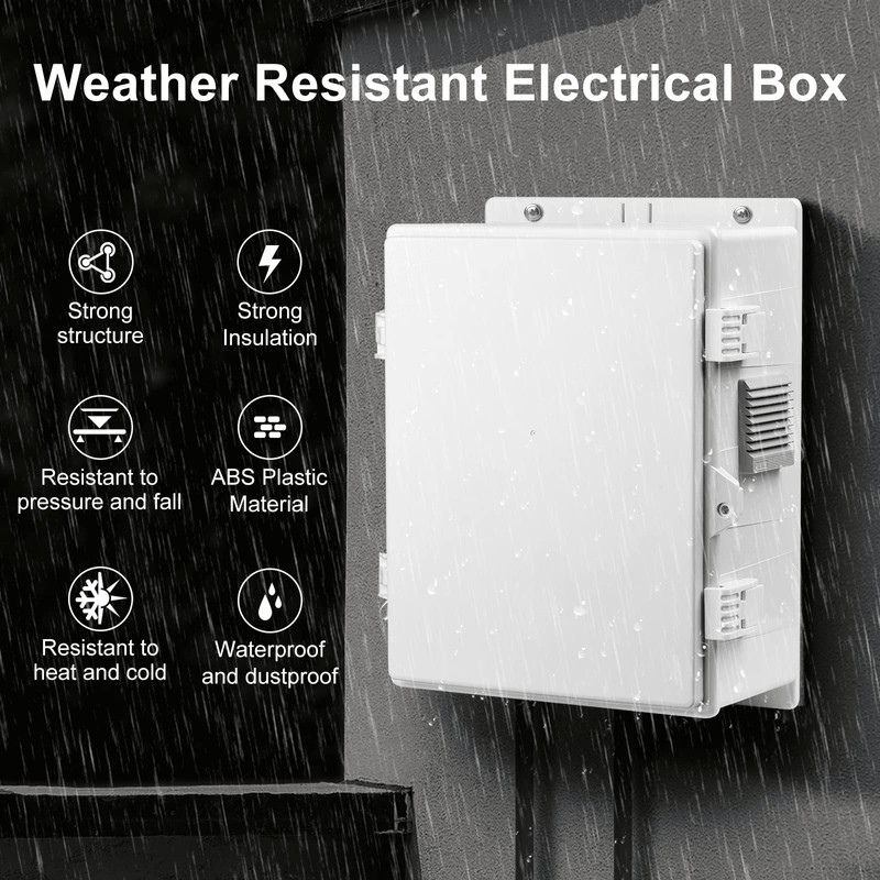 Namunanee Outdoor Electrical Junction Box, ABS Water Resistant Enclosure with