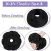 S-noilite Messy Bun Hair Piece for Women Curly Wavy Donut