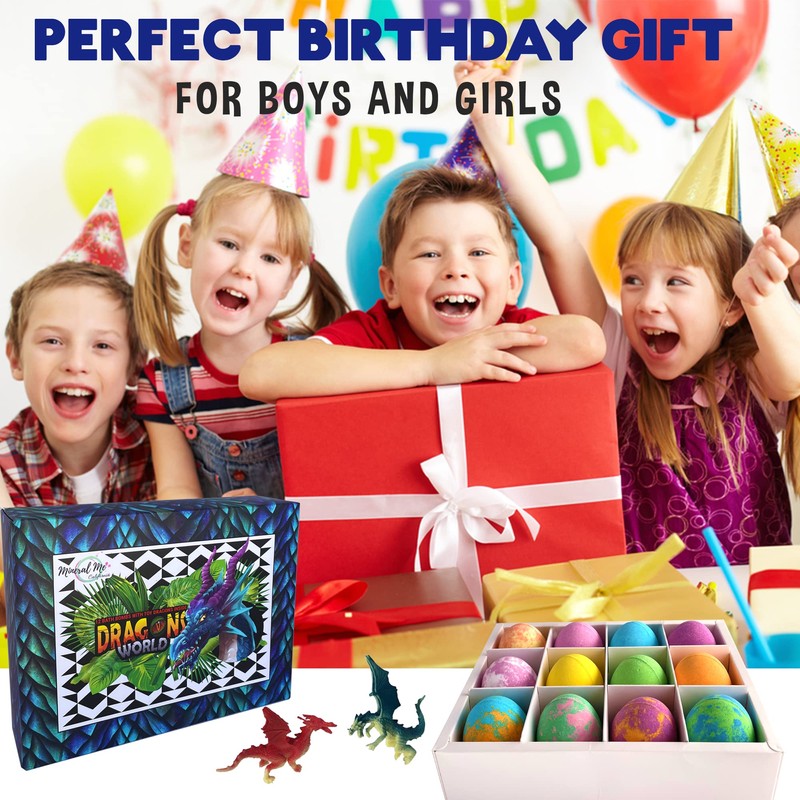 Bath Bombs for Kids with Surprise Inside - 12 Organic