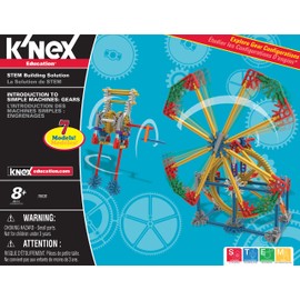 K'NEX STEAM Education | Intro to Simple Machines: Gears Building Set | Educational Toys for Kids, STEM Learning Kit, Engineering Construction for Kids Ages 8+ | Basic Fun 78630
