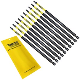 10 x SabreCut SCTX15152_10 152mm T15 TX15 Magnetic Impact Screwdriver Driver Bits Set Torx Heavy Duty Compatible with Dewalt Milwaukee Bosch Makita and more