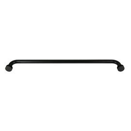 Top Hardware Stainless Steel 24'' (Center to Center) Round Single Side Shower Door Towel Bar Handle, Single-Sided, Matt Black Finish, 24 Inch