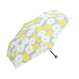 Wpc. 5520-116-002 Women's Rain Umbrella, Folding Umbrella, 19.7 inches (50 cm), Women's, Rain or Shine, Includes Hook, Storage Bag, Wide Open, Convenient to Carry, Floral Pattern, Scandinavian Retro