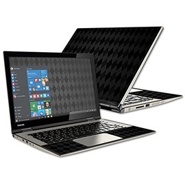 MightySkins Skin Compatible with Toshiba Satellite Radius 12.5" wrap Cover Sticker Skins Black Argyle