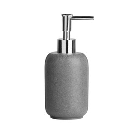 Premier Housewares Refillable Cream Dispenser Lotion Dispenser Grey Stone Effect Grey Bathroom Accessories Soap and Lotion Dispenser