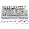 60-Piece All-inclusive Hose Clamp Combo Kit, Adjustable 1/4" - 1-1/2"