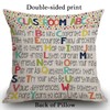 Smooffly Cushion Cover Classroom ABCs Education Decorative Throw Pillow Cover