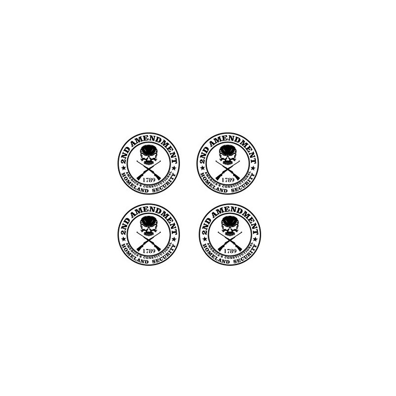 4-Pack 2nd Amendment - America's Constitutional Homeland Security Round Bumper