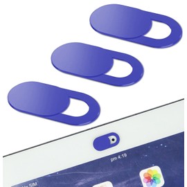 Retoo Webcam Cover with Ultra Thin Slider Camera 0.6 mm Pack of 3, Cover Camera to Protect Privacy for Webcam, Computer, PC, Tablet and Smartphone, Blue, 18.5 x 9 x 3 mm