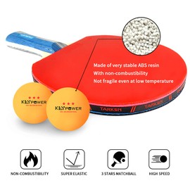 3-Star Premium Quality Table Tennis Balls D40+ ABS Material Ping Pong Balls, Yellow, Pack of 50