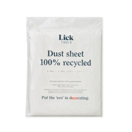 Lick Biodegradable Dust Sheet 3.65m x 3.65m – Dust Sheets for Decorating, Heavy Duty Decorating Sheets, Biodegradable Plastic Sheet, Painting Sheet, 12ft x 12ft Paint Cover Sheet