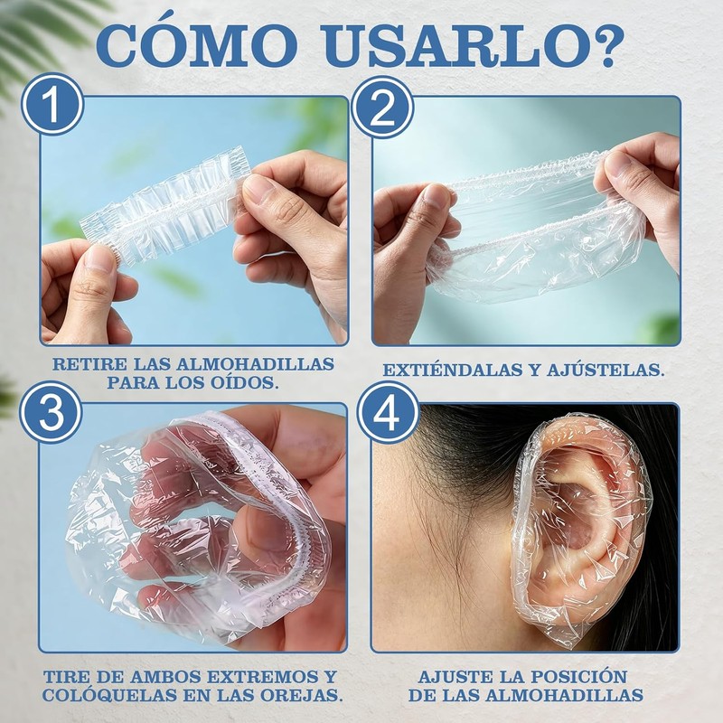500PCS Protectores Auditivos Desechables, Fundas Impermeables