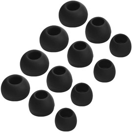 JNSA Silicone Ear Tips Replacement for Skullcandy Earphones, 6 Pairs (S/M/L), Black