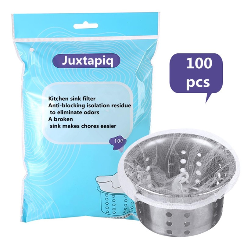 Kitchen Sink Strainer Mesh Bag-100 PCS Mesh Sink Drain Strainer