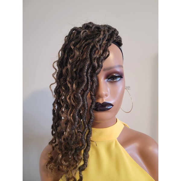 Black Textures Goddess Faux Locs Crochet Hair Curly River locs