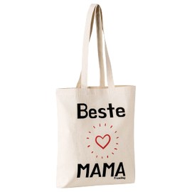 FremiBag Beste Mama Bag Shopping Bag Gift for Mum Gift Idea Mum Gift Mum, natural