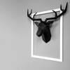 XYQXYQ Escultura de pared geométrica de cabeza de ciervo moderna