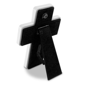 Lighthouse Christian Products You are Loved, Romans 5:8, White 6 x 4.25 Inches Resin Tabletop Cross Figurine