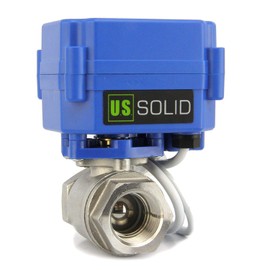 U.S. Solid Motorized Ball Valve- Stainless Steel Ball Valve with Full Port, 9-24V DC and 2 Wire Reverse Polarity by U.S. Solid (3/4 inch)