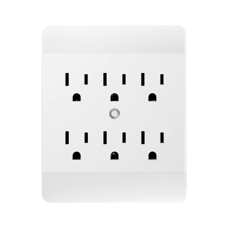 Projectpak 6 Outlet Wall Tap Extender Turns 2 Grounded Outlets