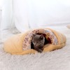 Hooded Cat Bed Thick Soft Comfortable Self Warming Cat Sleeping