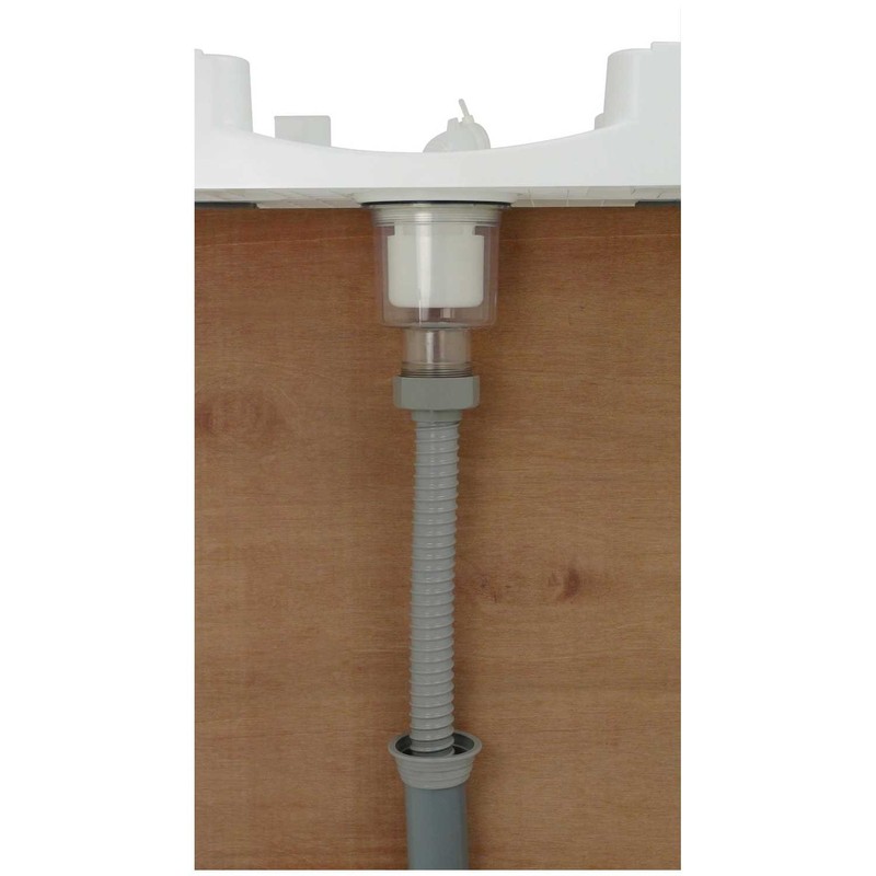 Kakudai 426-154-W Vertical Pull Trap for Washing Machine Bread White