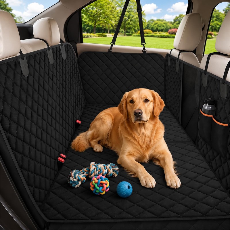Dog Car Seat Cover for Back Seat, Waterproof Pet Hammock