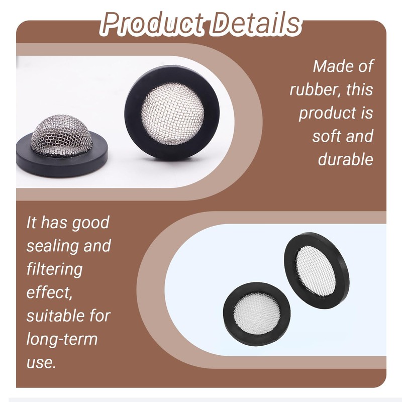 20 Pieces Of Filter Mesh With Sealing Ring, Faucet Filter