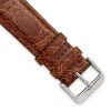 Unbranded DeBeer 14mm Havana Genuine Crocodile Silver-tone Buckle Watch Band