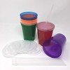 Rolling Sands 16 Oz. Reusable Plastic Stadium Cups with Lids,
