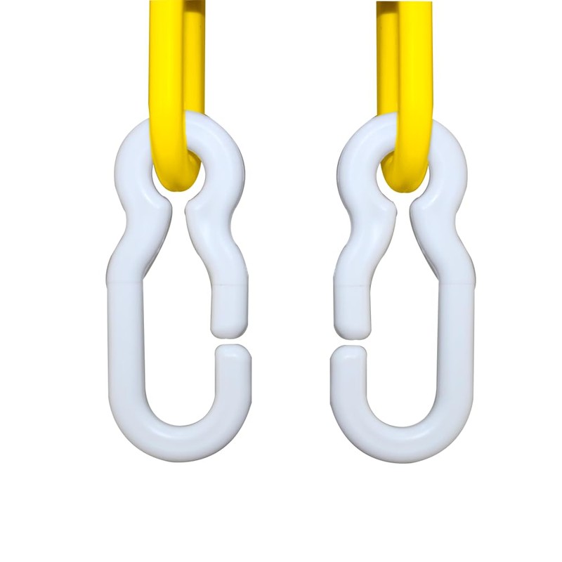 Yellow and Black Plastic Chain Barrier 3 Meter Length, 6