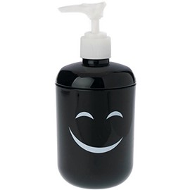 Spirella Smiling Liquid soap Dispenser Black, 7 x 7 x 16 cm