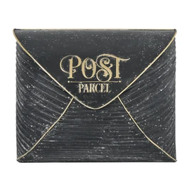 BIG FORTUNE Wall Mount Mailbox for House Outside,5" D x 13.8" W x 11.2" H,Vintage Metal Door Mailbox Antique Style Nostalgic Charm Home Decor Garden Vintage English Cottage Decor (Black)