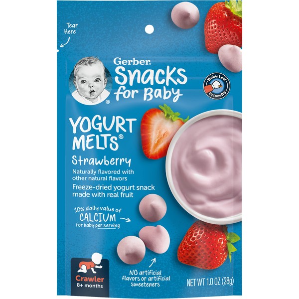 Gerber Baby Snacks Yogurt Melts Strawberry, 1 Oz