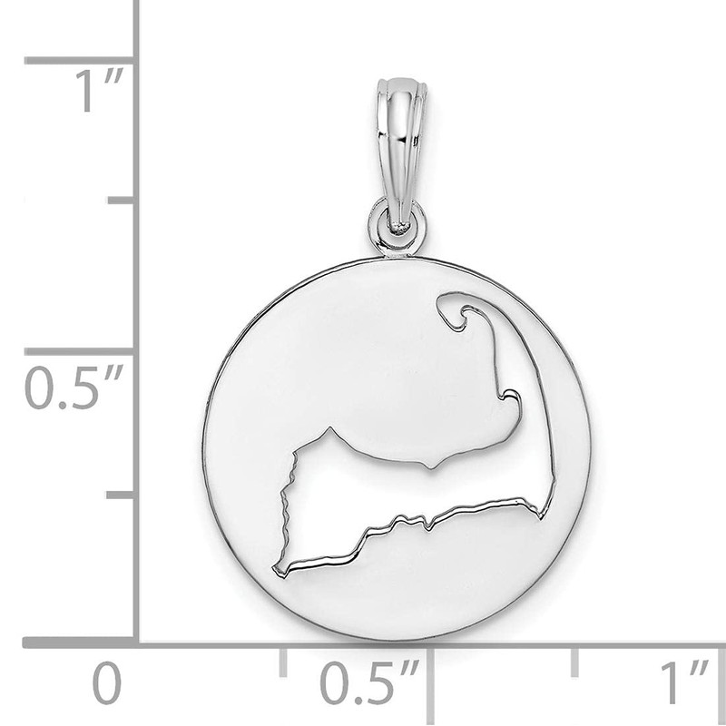 Million Charms 925 Sterling Silver Travel Charm, Polished Cape Cod