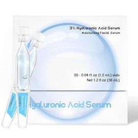 30 viales ultrahidratantes de suero de ácido hialurónico al 3%, tubos de ácido hialurónico al 3%, suero de ácido hialurónico al 3% para el rostro, suero de ácido hialurónico al 3%, wake nature