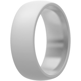 Anillos ThunderFit de bodas de silicona, paquete de 1 anillo, 6.5-7 de 17.3 mm, para hombre (color blanco)