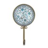 Fyne-Finds 15cm Glass Dome 3D Teal Blue Brass Hanging Hanger