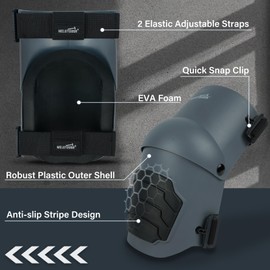 MELOTOUGH Knee Pads for Work,Construction,Flooring,Gardening-Comfortable and Flexible(Gray)