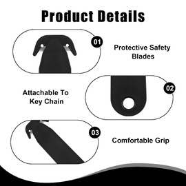 5Pcs Box Cutter, Box Opener Tool, Safety Concealed Blade, for Warehouse Cardboard, Package, Strap, Slitting Bubble Wrap, Stretch Film, Foam and Other Plastic Material