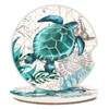 2 Pack Sea Turtles Pattern Absorbent Car Coasters for Cup