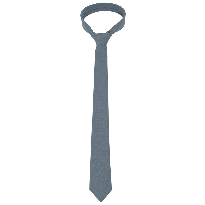 Kebocis Corbata de algodón de color sólido para hombre, Azul