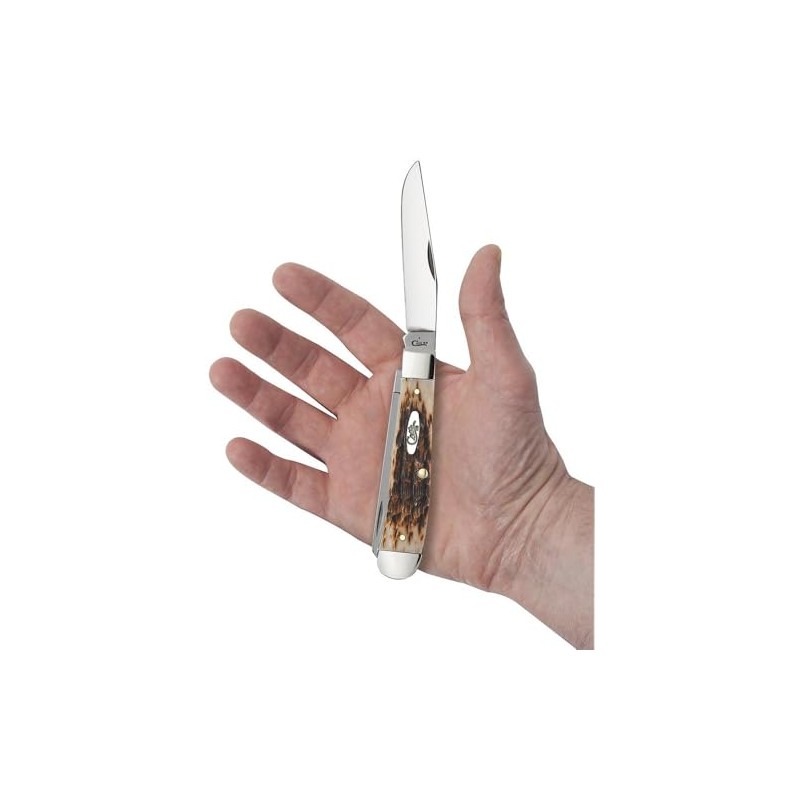 Case Amber Bone SS Trapper - Cuchillo de bolsillo