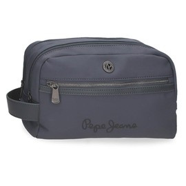 Pepe Jeans Corin Toiletry Bag Grey 26x16x12cm Polyester and PU 3.12L by Joumma Bags, Grey, One Size, Toiletry Bag