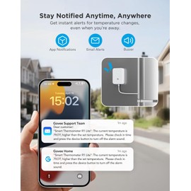 GoveeLife WiFi Refrigerator Thermometer with Alarm, Wireless Digital Freezer Temperature Gauge with App Control, 2 Years Free Data Export, for Home Kitchen Fridge Hot Tub 2 Pack