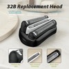 32B Replacement Shaver Heads, Compatible with Braun Series 3 Shavers