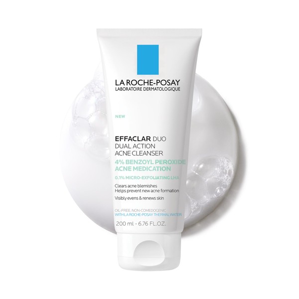 La Roche-Posay Effaclar Dual Acne Face Wash With 4% Benzoyl